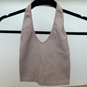 Brown/Purple Urban Outfitters Cropped Halter Top